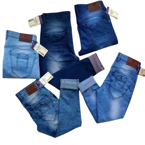 Zipper Closure Premium Designer Denim Jeans - Color: Dark Blue