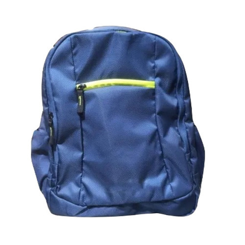 Blue Trendy School Bag - Polyester Material Moisture Proof Design | Adjustable Straps Zipper Top Closure Ideal for School & College Use