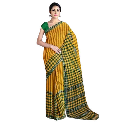 Cotton Zari Border Saree  - Season: Spring