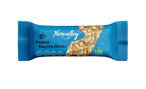 Hervalley Peanut Rajgira Chikki - Organic, A Grade, Hard Texture | Sweet Taste, Herbally Crafted, Premium Peanut Chikki Delight
