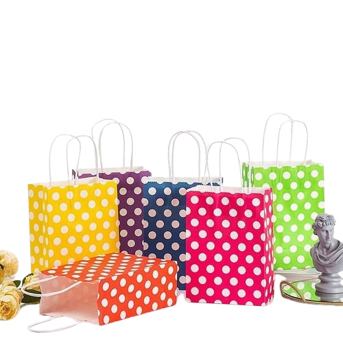 Printed Paper Bags - Kraft Paper, Customized Designs and Sizes | Attractive Multicolor, Light Weight, Moisture Proof, Offset Printing, Patch Handle