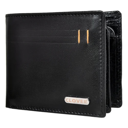 Bi Fold Men's Leather Wallet - Standard Size Black Color | Lightweight Wrinkle-Free Quality Tested Timely Delivery