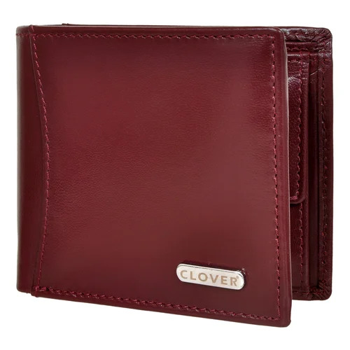 Cherry Leather Wallets For Mens - Leather, Standard Size, Cherry Color | Long Lasting Finish, Pocket Friendly, Quality Tested