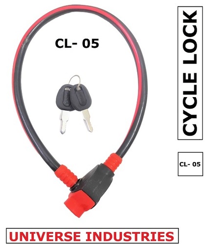 Delta Bicycle Lock - Heavy Duty, Durable, Round Shape, Color: Black & Red | Includes 2 Keys for Enhanced Security and Easy Usage on Cycles