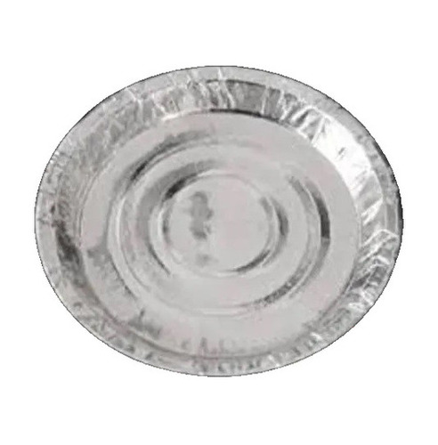 Disposable Silver Paper Plate - Printed Design, 11 to 15 Inch, Eco-Friendly Paper, Heat & Cold Resistant, Lightweight for Parties and Shops