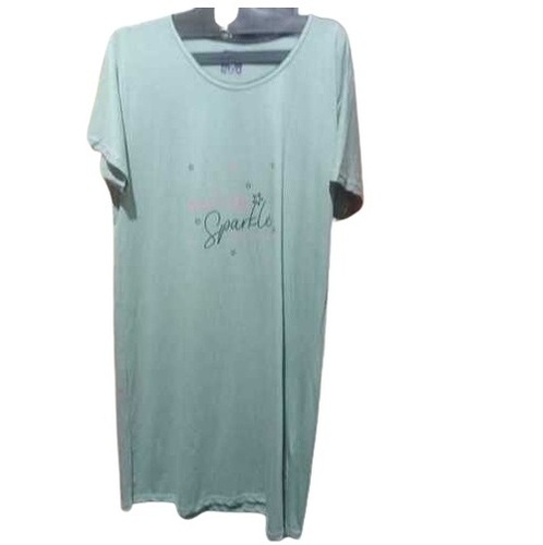 Ladies T Shirts - Cotton, Sizes M, XS, S, L , O-Neck Collar, Short Sleeves, Plain Pattern, Soft & Breathable Fabric, Long Length for Casual Look