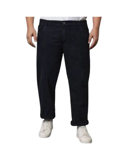 Denim Jeans - Denim Material, Regular Fit, Black Color, Zipper Fly Closure | Washable, Breathable, Anti-Wrinkle, Quick Dry, Ideal for Casual Wear