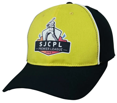 Promotional Sports Cap - Cotton Material, Free Size | Black And Yellow Color, Customized Design, Unisex, Good Quality, Attractive Pattern