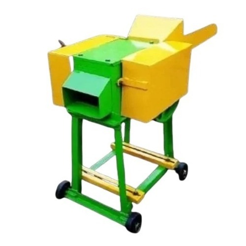 Chaff Cutter - High Efficiency, Higher Strength Metal Build | Corrosion & Rust Resistance, Easy to Operate, Heavy-Duty, Electric Start, Green & Yellow Finish, Belt Drive