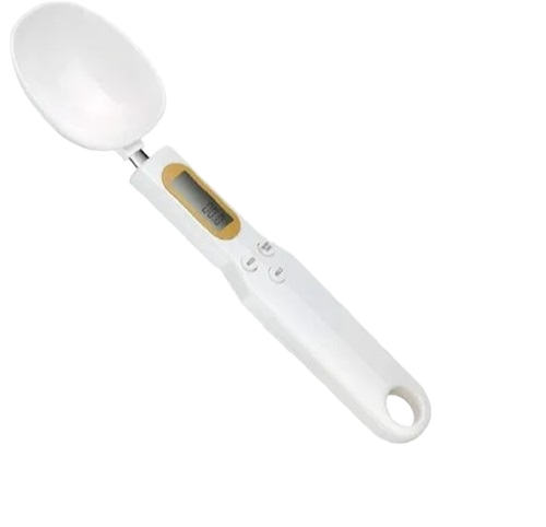 Digital Spoon Scale - Plastic, 25 Gram Rated Load, Accurate Lcd Display | Color Coated, White Finish
