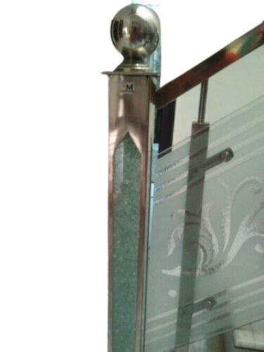 Stainless Steel Railing Pillar - Color: Black