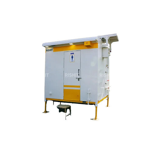 MS Modular Mobile Toilet - Durable Sandwich Panel, Spacious Design , Lightweight & Portable with Water-Saving Flush System and Secure Locking Mechanism