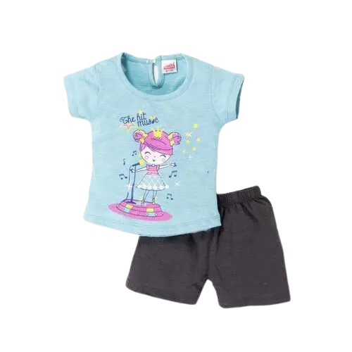 Baba Suit - Cotton, Customized Size, Black and Sky Blue | Anti-Wrinkle, Breathable, Quick Dry, Summer Wear for Kids