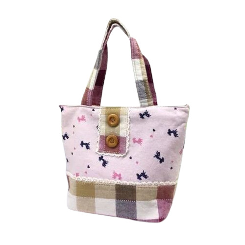 Zipper Stylish Handag - Lightweight Fiber Square Shape Floral Design | Spacious Interior Durable Material Zipper Closure for Women