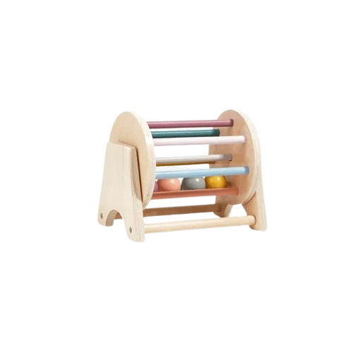 Wooden Rolling Drum Rattle - Age Group: Under 12 Months