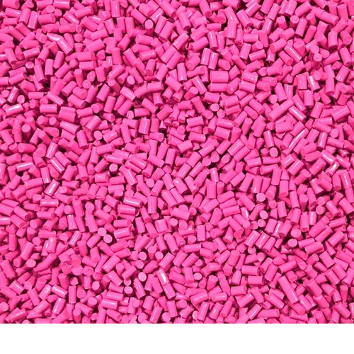 ABS Pink Granules - Recycled, Eco-Friendly Material | Industrial Grade ABS Plastic with Vibrant Pink Color