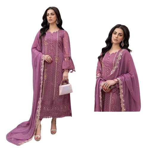 Designer Salwar Kameez - Color: Pink