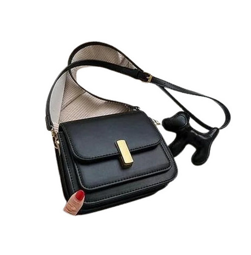 Ladies Shoulder Bag - Genuine Leather, Standard Size, Black | Multi-Compartment, Moisture-Resistant, Easy to Carry, Washable, Ideal for Cell Phones, Money, Cosmetics