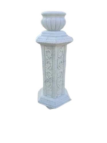 White Marble Planter - Size: Big