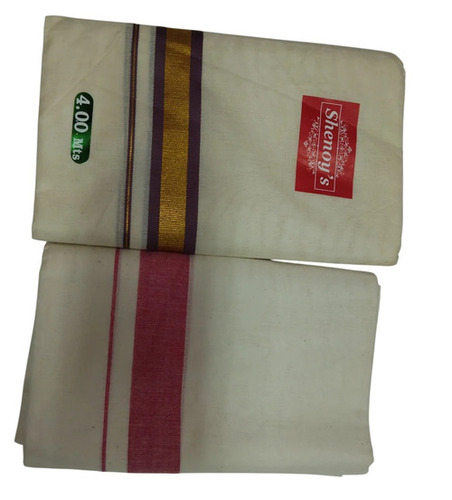Men Cotton Dhoti Set - Cotton, Plain, White | Wrinkle Free Fabric, Colorfastness, Comfortable Wear, Timely Delivery