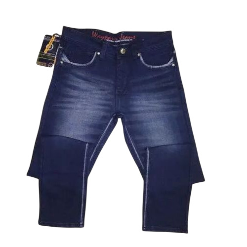 Men Knitted Jeans - New Premium Quality, Dark Blue Denim, Slim Fit Skinny Tapered Legs | Breathable, Cool Dry, Reversible, Comfortable Wear