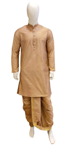 Banaras Silk Kurta Dhoti Set - Color: Comes In Various Colors