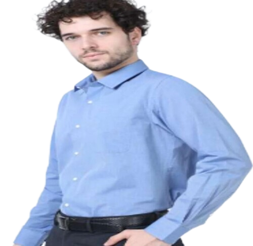 Customized Mens Shirt - Cotton Fabric, Size-S, M, L, XL, XXL | Full Sleeve, Breathable, Available in All Colors, Plain Pattern