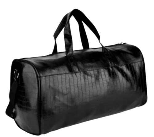 Duffle Bag - Waterproof Plain Design, 49cm x 22cm x 28cm Size, Black/Brown/Tan Color Options, Customizable Zipper Type
