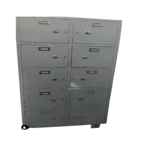 Locker Cabinet - 8 Drawers, Rectangular Shape, Grey Color | High Strength, Corrosion Resistant, Durable, Easy to Clean, Water Resistant, Heavy-Duty, Moisture Proof, Rugged Design