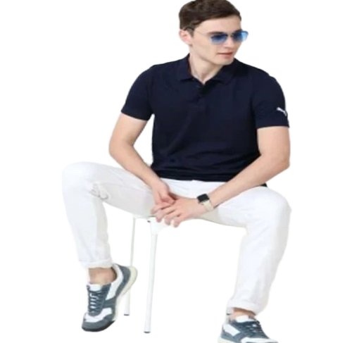 Cotton Half Sleeves Polo T-Shirt - Regular Fit, Machine Washable | Ideal for All Sports, Plain Pattern, Available in All Colors
