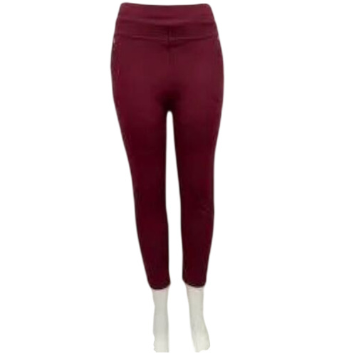 Premium Cotton Plain Pant for Girls - Soft Mehroon Fabric, Comfortable Elastic Waistband | Breathable, Quick Dry, Anti-Pilling, Ideal for Rainy, Spring, and Winter Seasons