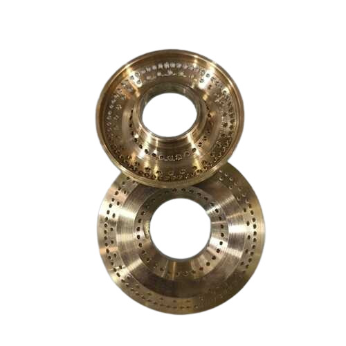 Round Burner Cap - Brass Material, Standard Size, Golden Color | Easy to Install, Easy to Clean, Polished Finish, Corrosion & Water Resistant