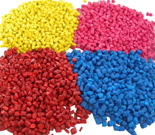 Coloured Plastic Granules - Multi-Color ABS Plastic, Recycled Material, Eco-Friendly, Industrial Grade Usage