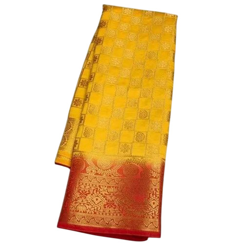 Fancy Wedding Wear Saree - Color: Yellow