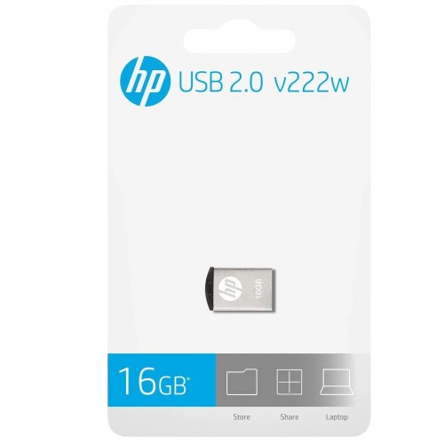 HP USB 2.0 Flash Drive - 16GB, Sleek High Gloss Durable Metal Finish, Includes Key-Fob for On-the-Go Storage