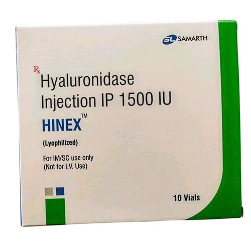 Hyaluronidase Injection 1500 Iu Hinex Hynidase - Age Group: Adult