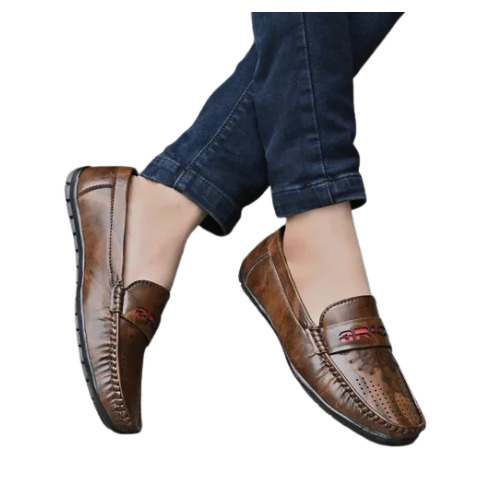 Arics Men's Loafer Shoes - PU Upper, All Sizes, Brown Color | No Fade Feature, Perfect for Winter and Summer