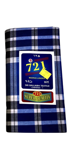 Checked Cotton Lungi - Comfortable, Wrinkle-Free Fabric | Trendy Designs, Color Fastness, Ideal for Gifting