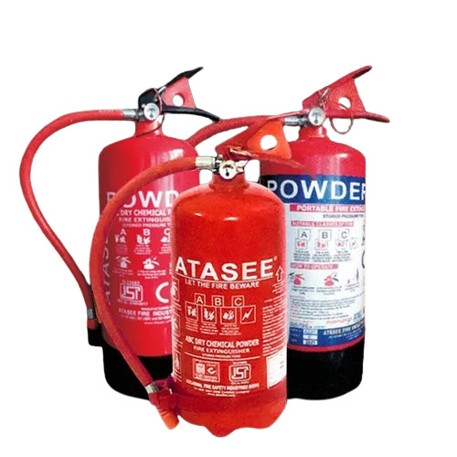 Fire Extinguishers - Cylindrical Shape Painted Surface Red Color | Corrosion and Rust Resistant Fully Refillable Easy to Use