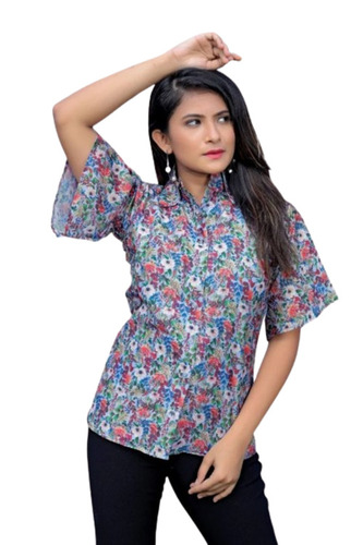 Floral Printed Shirt - Polyester Sizes L-M-S-XL-XXL | Multicolor Half Sleeve Light Weight Breathable Regular Fit for Summer Wear