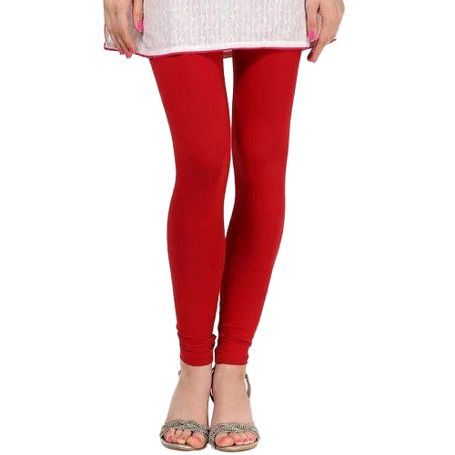 Ladies Lycra Legging - Premium Quality, Optimum Comfort | Breathable Material, High Waistband, Durable Stitching, Solid Red Color, Full Length, Skin-Friendly, Water Proof, Anti-Wrinkle, Washable