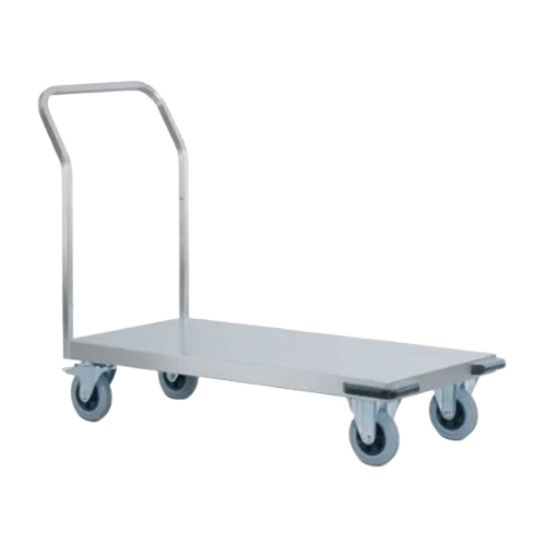 Mild Steel Heavy Duty Trolley - 350 Kg Load Capacity, 4 Corrosion-Free Wheels, 350 MPa Tensile Strength, 20% Elongation, Silver Color 