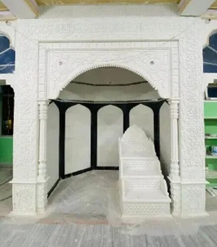 White Marble Masjid Mehrab Qibla