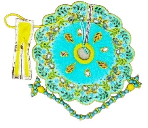 Gopal Ji Jardozi Fancy Dress - Polyester, Size 2 to 4 | Luxurious Handcrafted Embroidery, Intricate Beadwork, Lightweight, Washable, Elegant Festive Attire