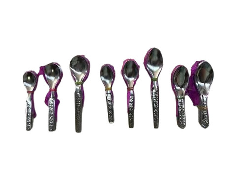 Spoon - Stainless Steel, Standard Size, Silver Color | Lightweight, Easy to Use, Corrosion & Rust Resistant, Washable
