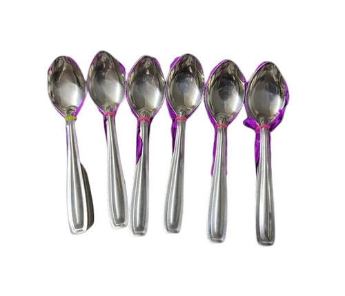 Spoon Set - Stainless Steel, Standard Size, Silver Color, Polished Finish | Reusable, Lightweight, Easy to Use, Washable, Corrosion and Rust Resistant