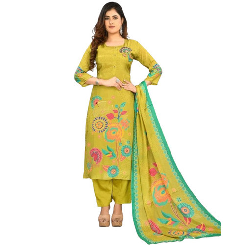 Cotton Digital Printed Kurtis - Color: Green