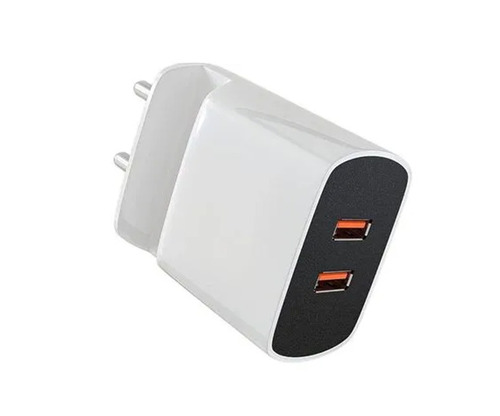 Mobile Charger Adapter - Lightweight Plastic, Standard Size, White Color | Easy to Use, Low Power Consumption, High Efficiency, Shock & Heat Resistant