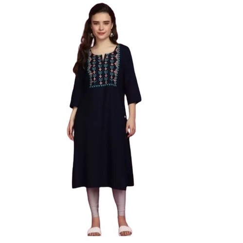 Ladies Fancy Kurtis - Cotton, Sizes XS-XL | Elegant, Flattering Cuts, Breathable, Long Sleeves, Embroidered Patterns, Multiple Colors for Special Occasions