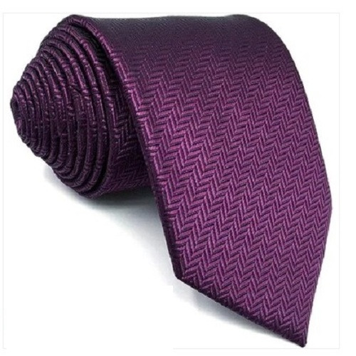 Mens Purple Tie - Standard Size Various Colors Plain Pattern | Wrinkle Free No Color Fade Ideal for Gifting across All Seasons